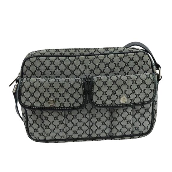 CELINE Macadam Canvas Shoulder Bag Gray - Picture 2 of 13